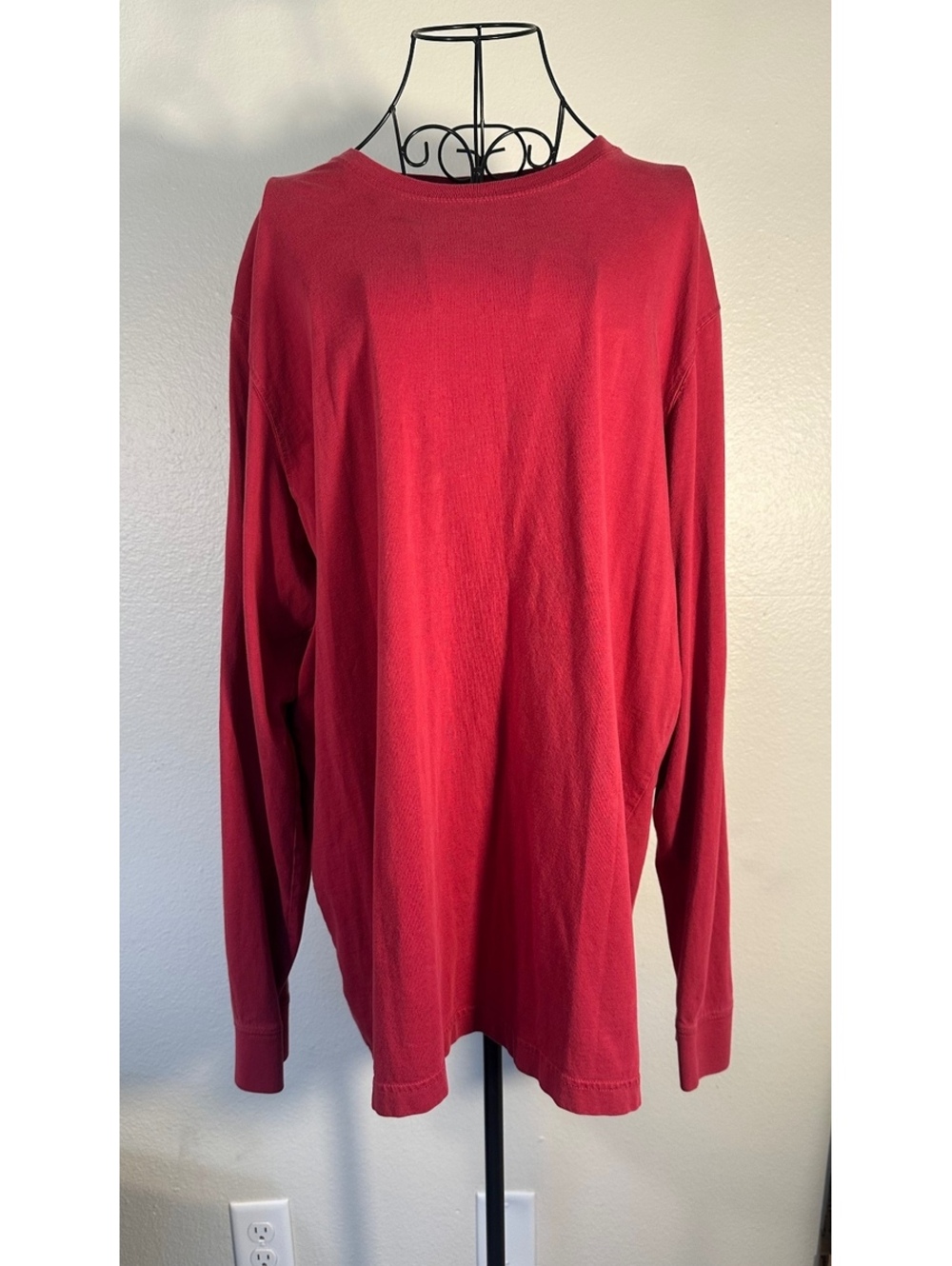 Eddie Bauer Red Long Sleeve Cotton